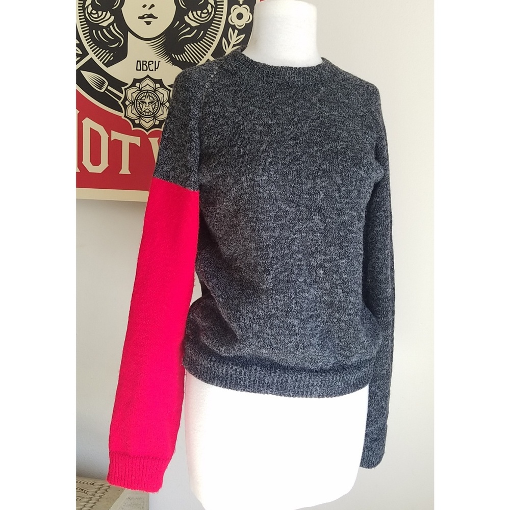 Colorblock Sweater- One of a kind handmade